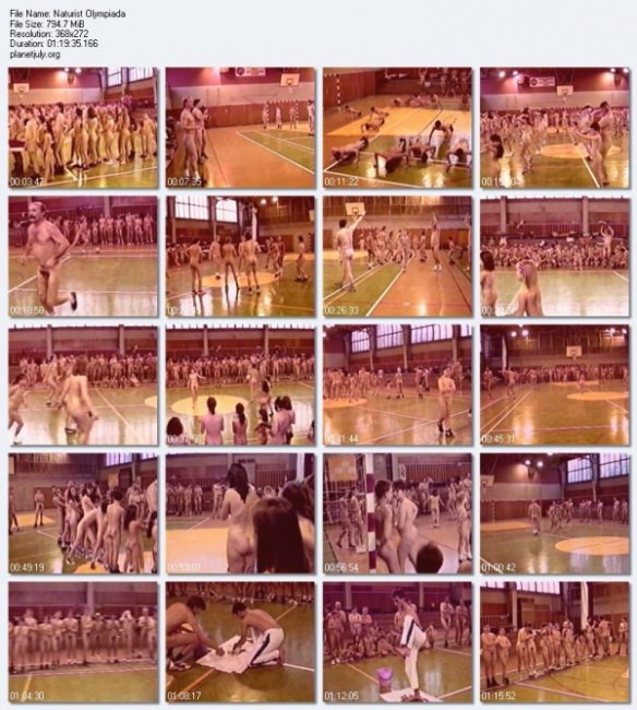 Naturist Olympiada - retro sporting video about the nudist [Nudism-Planet]
