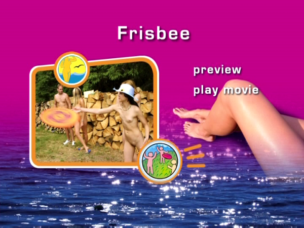 Frisbee - bare young girls nudists play [Nudism-Planet]