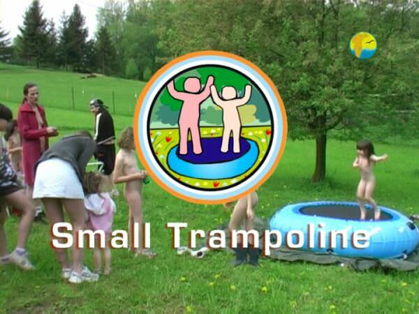 Small Trampoline - family naturism outdoors [Nudism-Planet]