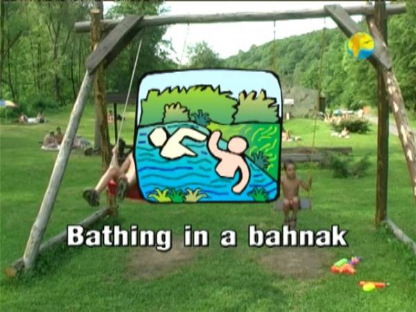 Bathing in a Bahnak - Video of a family naturism outdoors [Nudism-Planet]