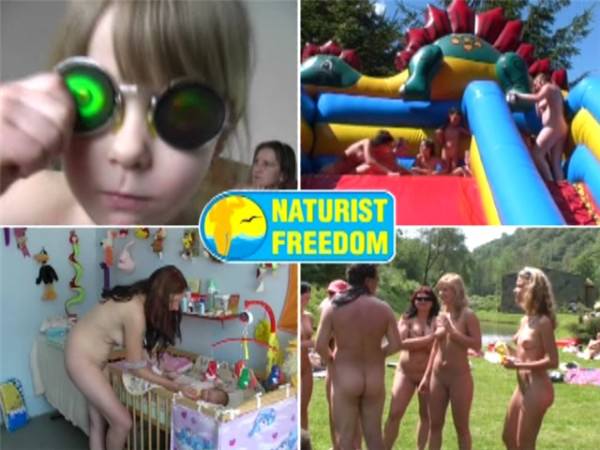 Bathing in a Bahnak - Video of a family naturism outdoors [Nudism-Planet]