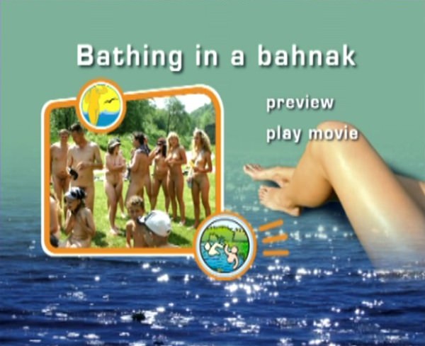 Bathing in a Bahnak - Video of a family naturism outdoors [Nudism-Planet]