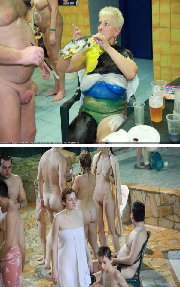 Bare holiday in the pool [Nudism-Planet]