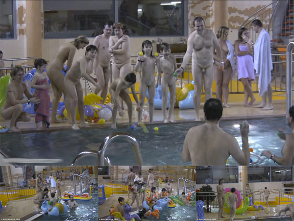 Video HD about families of nudists in the pool [Nudism-Planet]