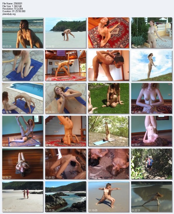 Beautiful young nudists practice yoga [Nudism-Planet]