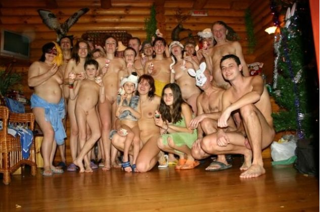Nudists in a sauna meet new year - Purenudism photo [Nudism-Planet]