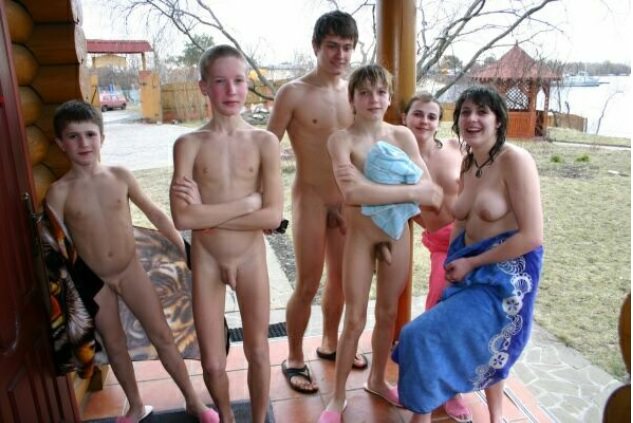 Photo to a family of nudists in a sauna - Purenudism series [Nudism-Planet]