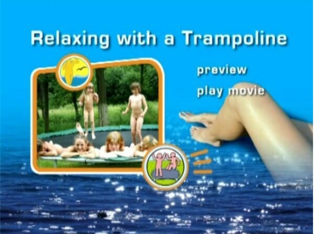 Family naturism video - Relaxing with a trampoline [Nudism-Planet]
