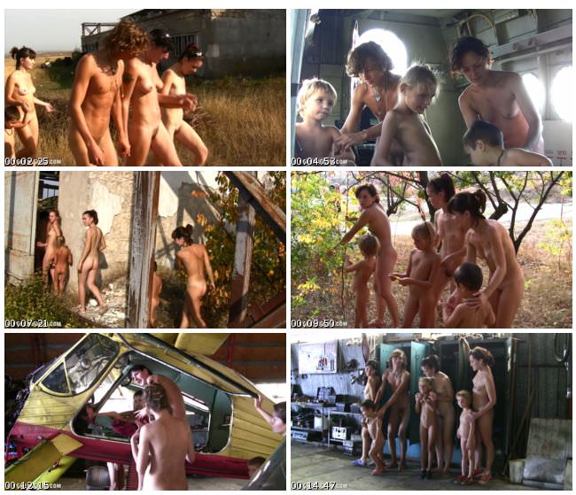 Nudists walking on the abandoned factory video [Nudism-Planet]